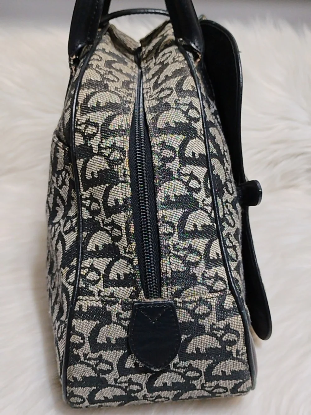 SALE! Christian Dior Trotter Double Saddle Canvas/Leather Discontinued Handbag